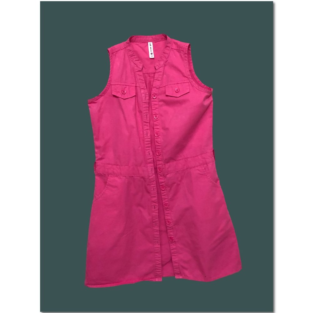 Moose Girl, Pink Dress, Button-up, Age 8-10, Youth